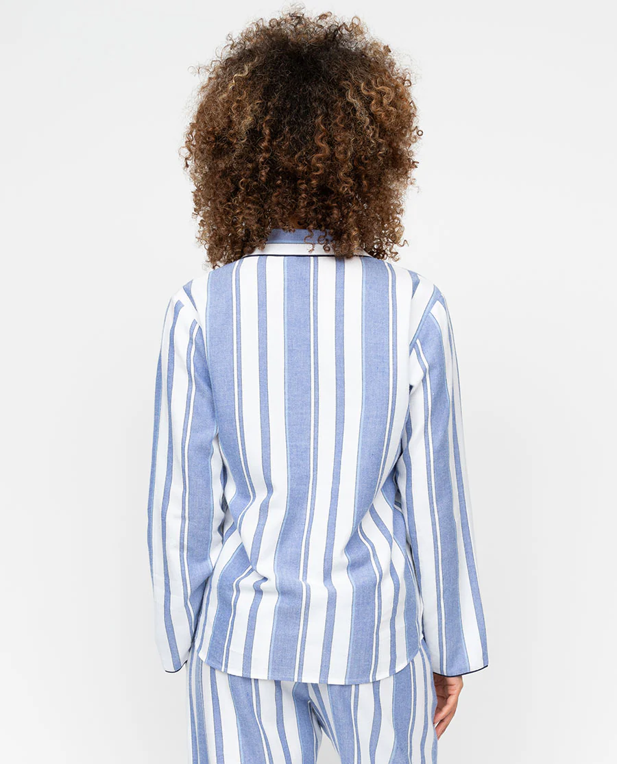 Alpes Womens Stripe Pyjama Top - Image 2