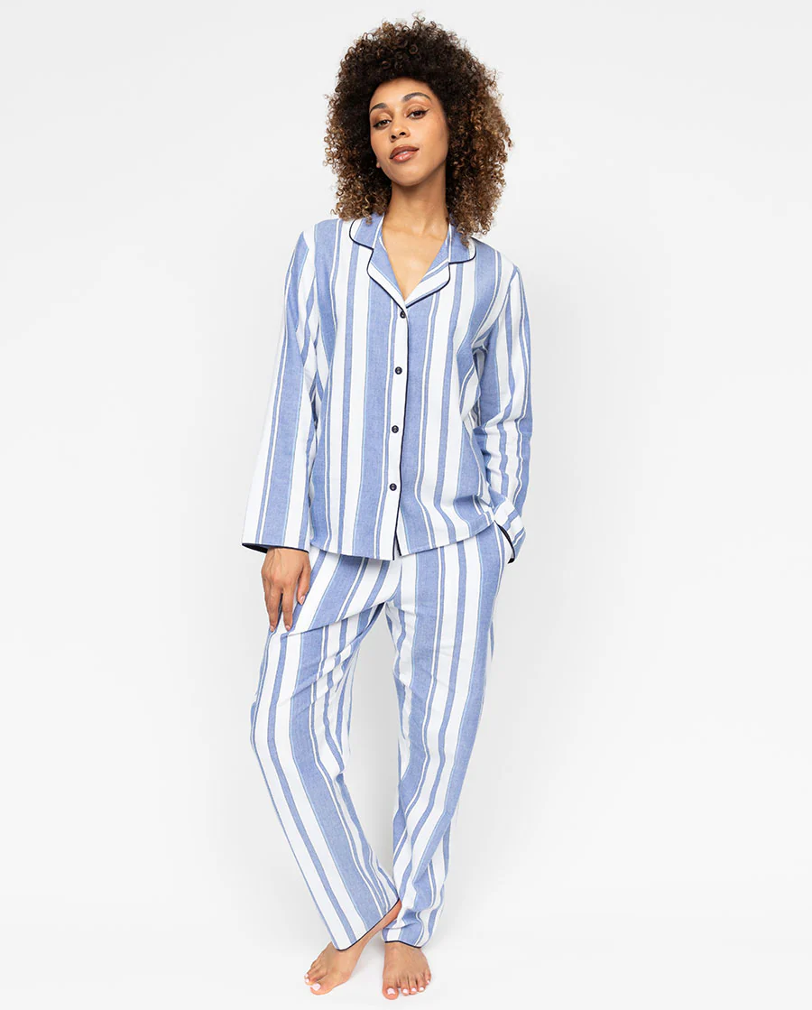 Alpes Womens Stripe Pyjama Top - Image 4