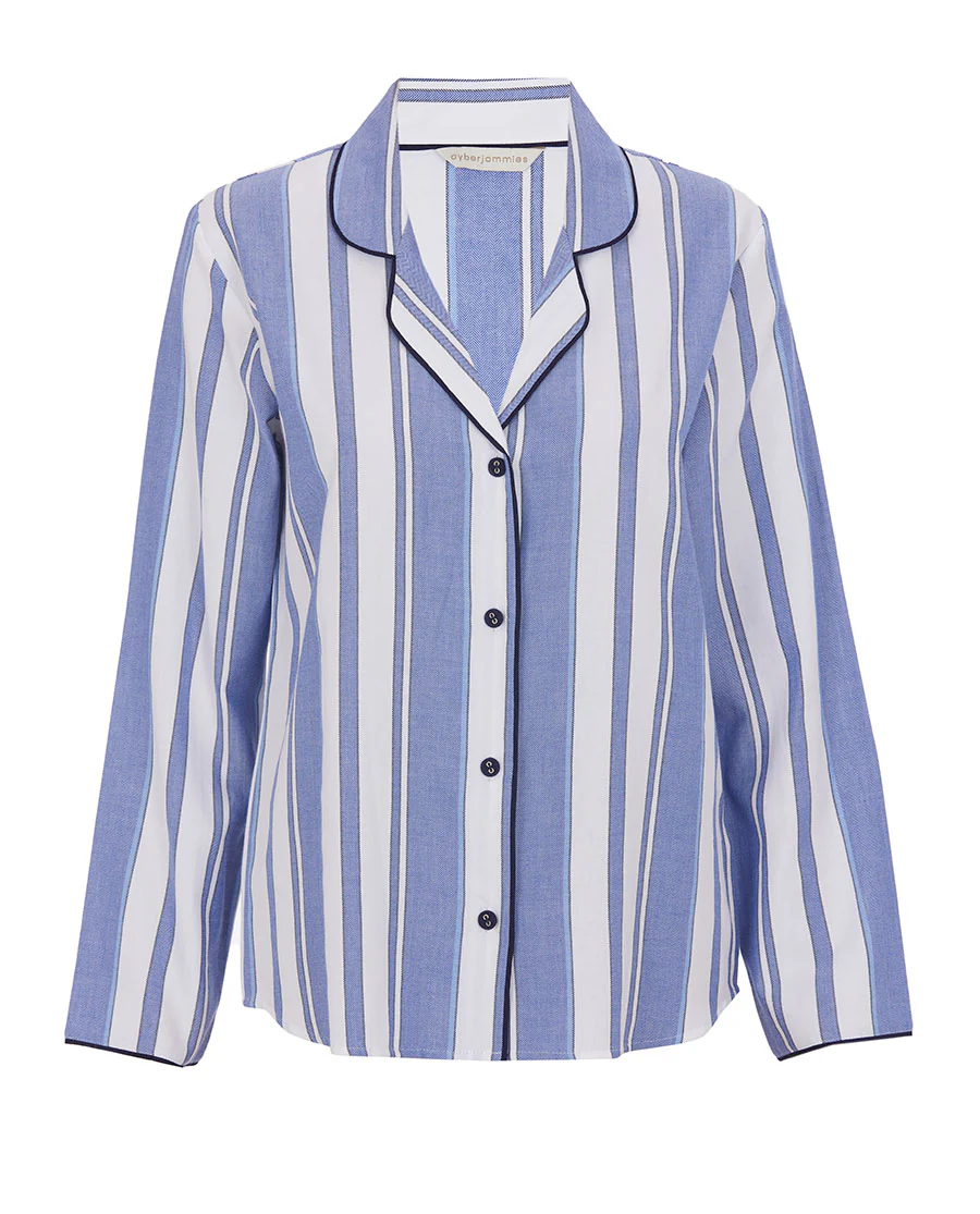 Alpes Womens Stripe Pyjama Top - Image 6