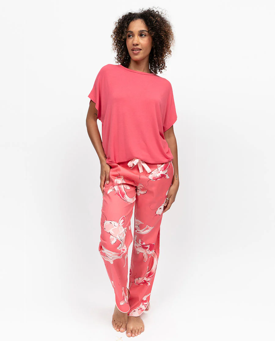 Amelia Womens Slouch Jersey Pyjama Top - Image 3