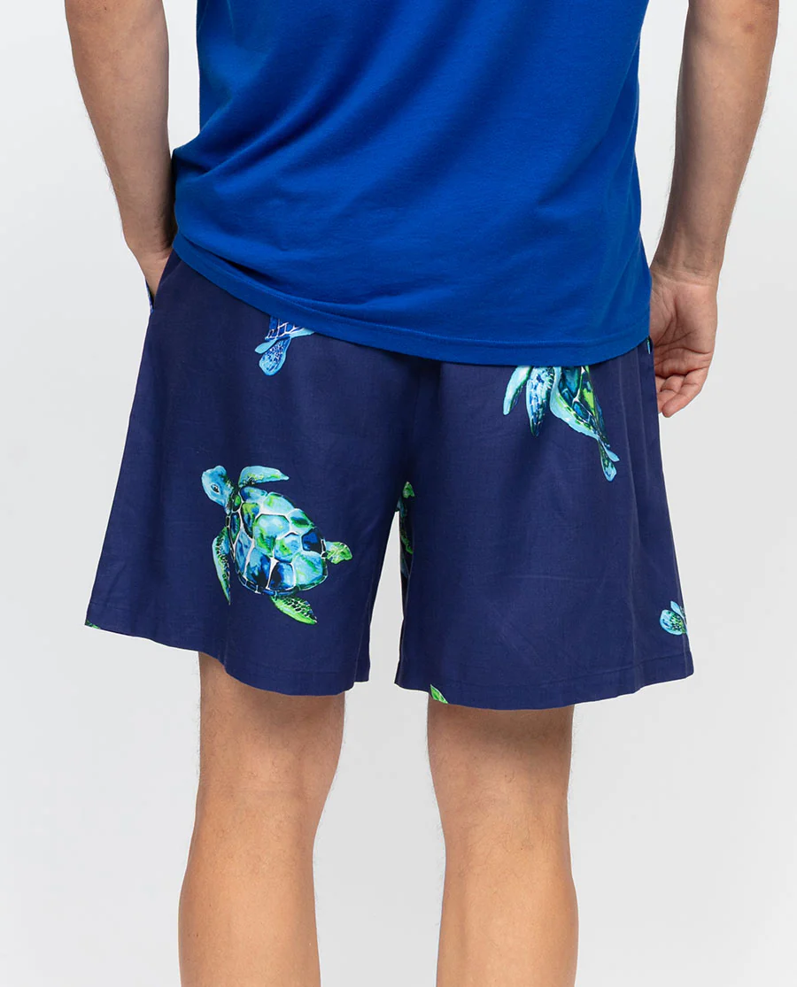 Ashley Mens Turtle Print Shorts - Image 2