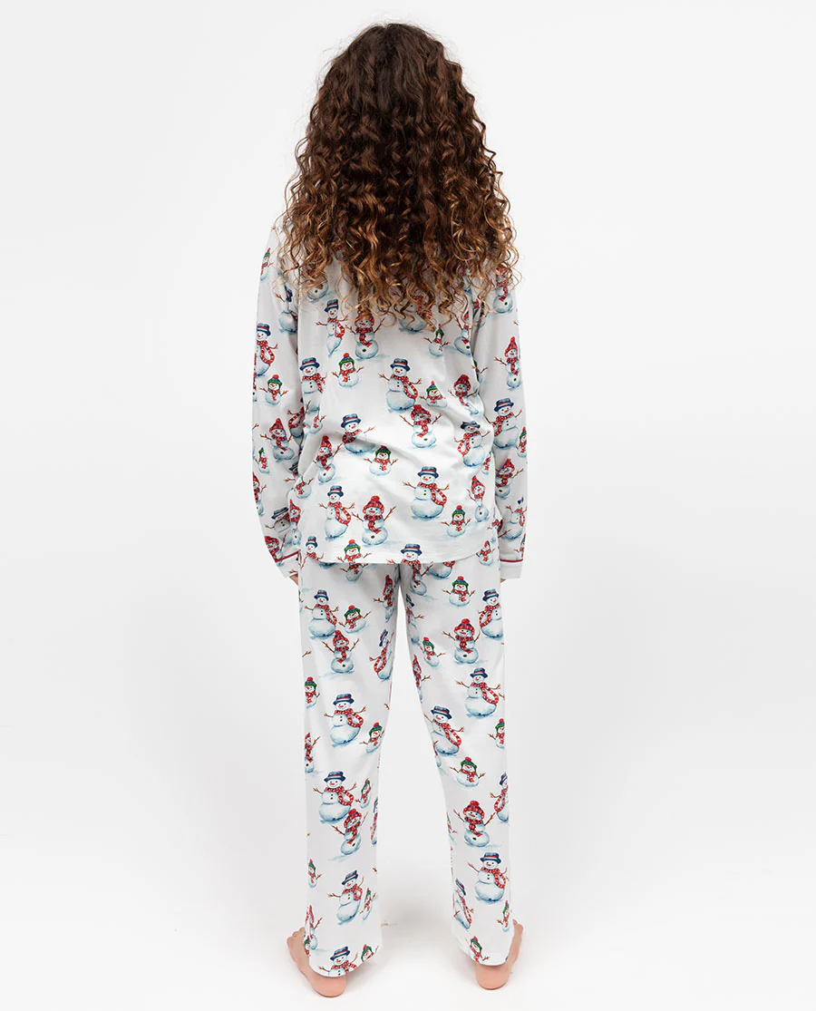 Blaze Kids Unisex Snowman Printed Jersey Pyjama Set - Image 6