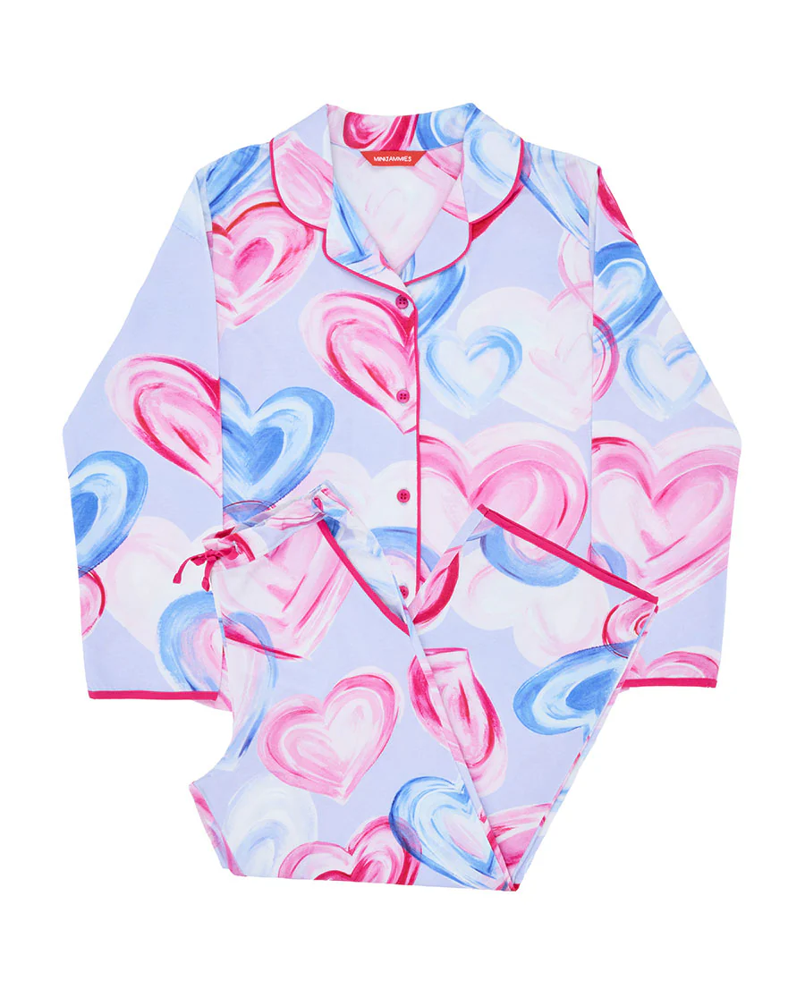 Chloe Girls Heart Printed Jersey Pyjama Set - Image 6