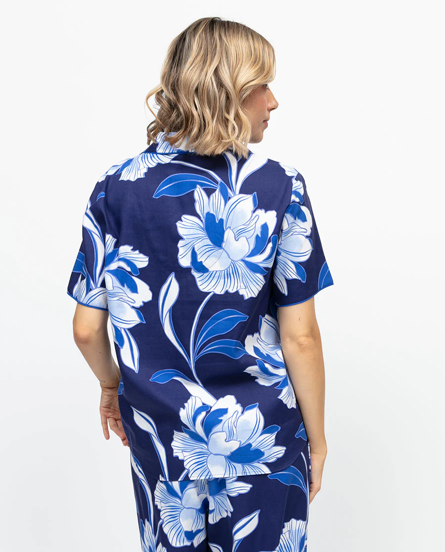 Essie Womens Floral Print Pyjama Top - Image 2