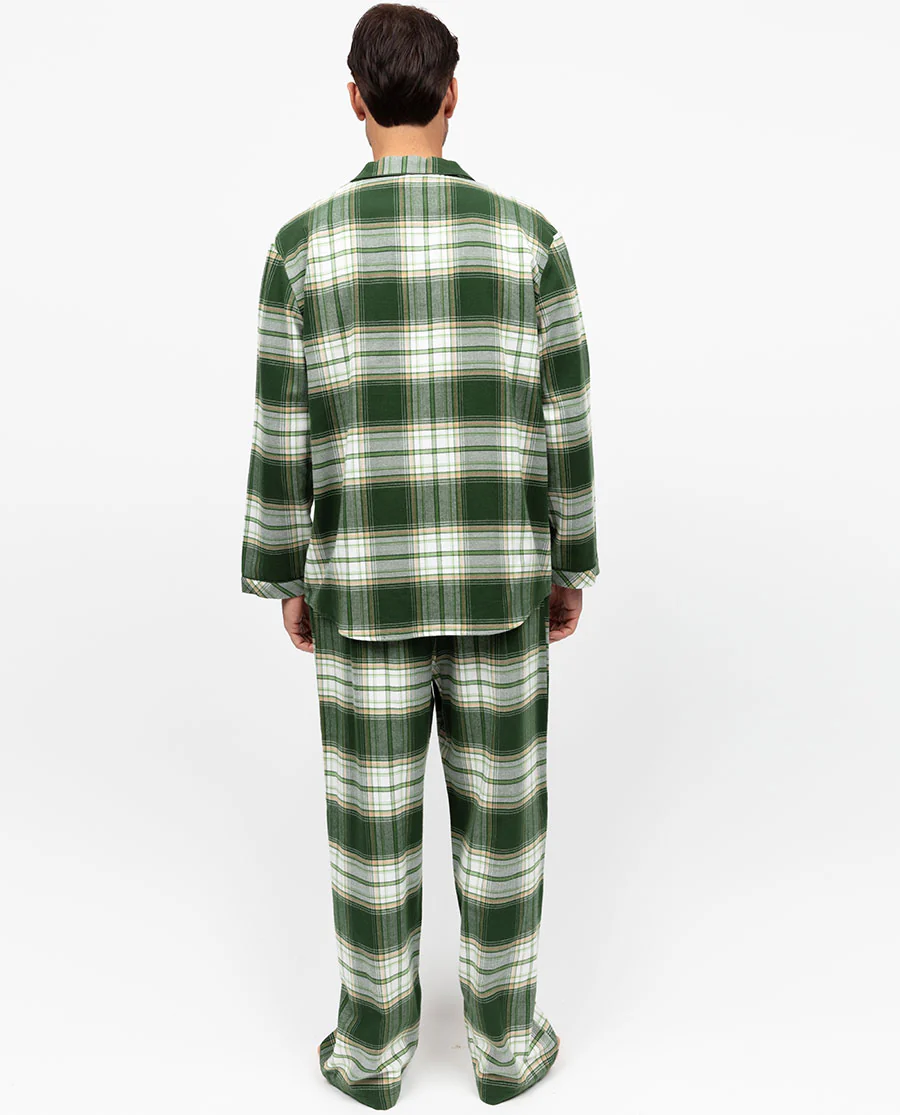 Fern Mens Brushed Check Pyjama Top - Image 5