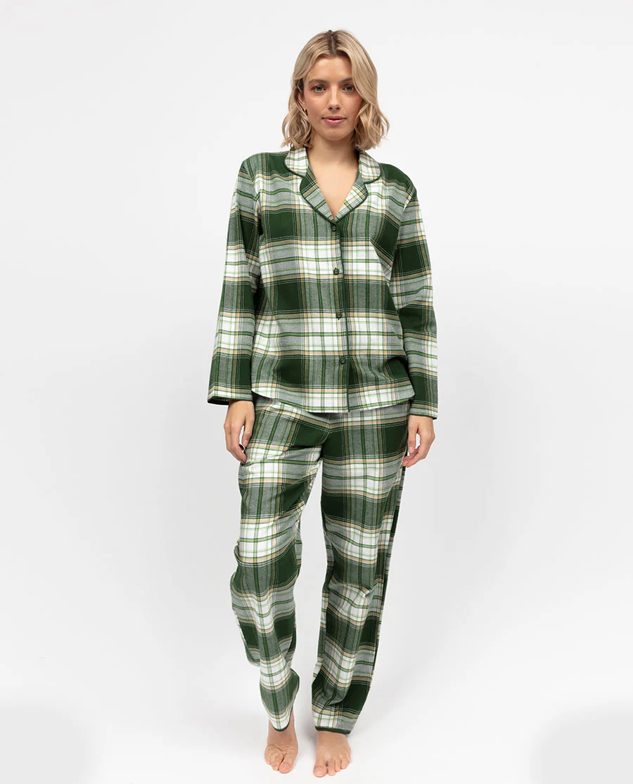 Fern Womens Brushed Check Pyjama Bottoms - Image 4