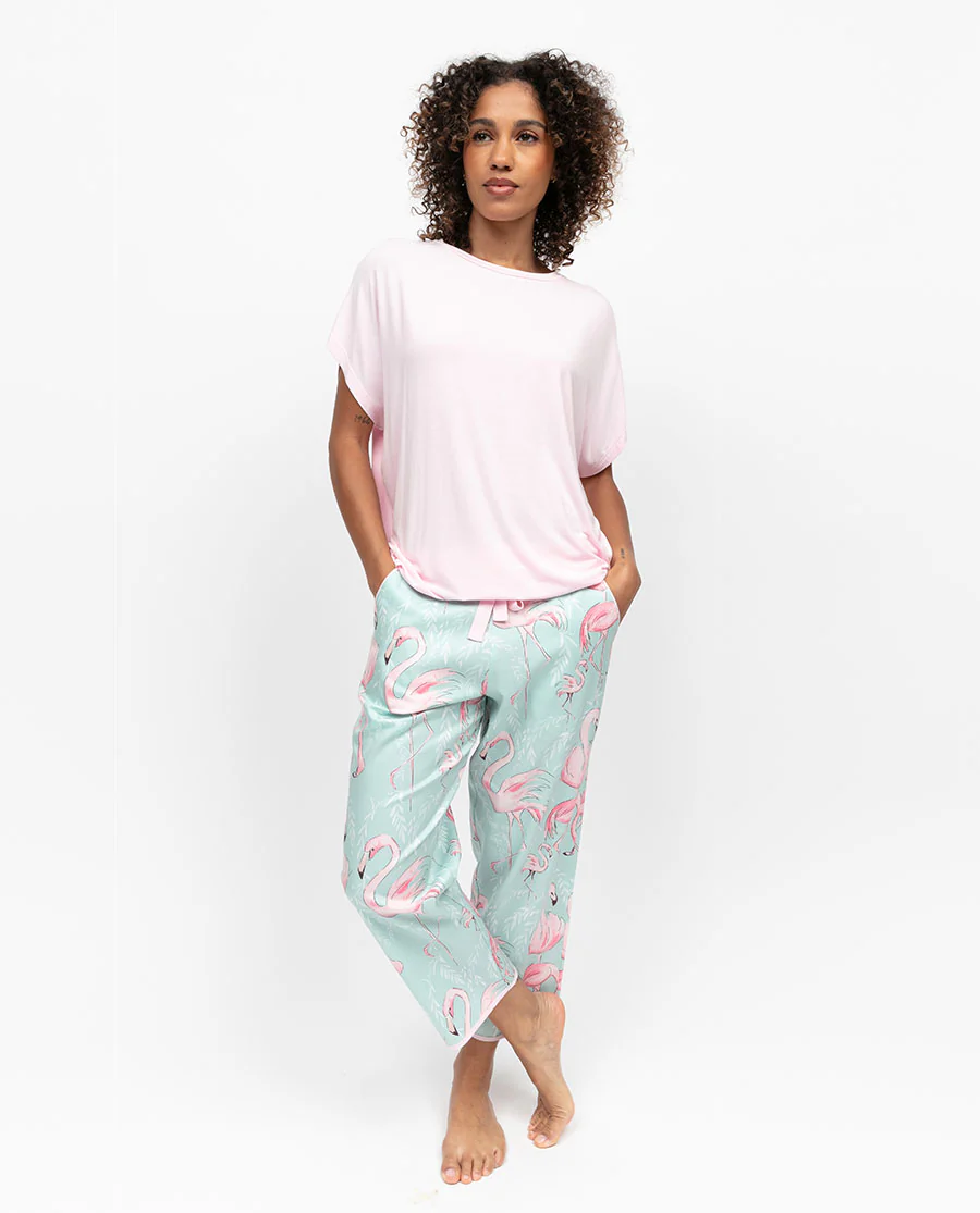 Francesca Womens Slouch Jersey Pyjama Top - Image 3