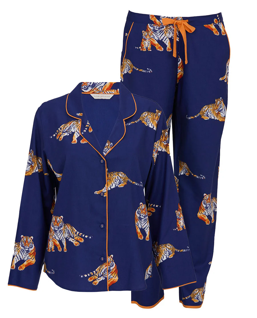Indigo Womens Tiger Print Pyjama Set - Image 4