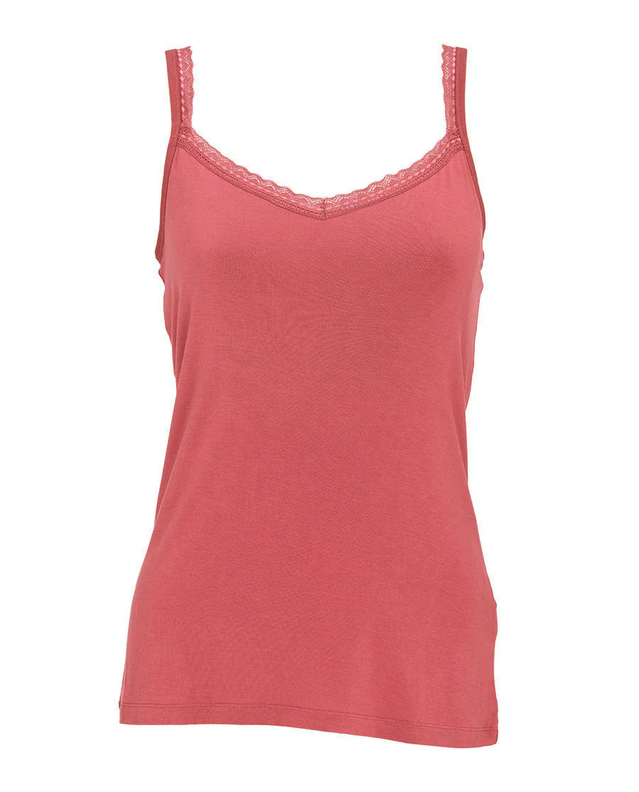 Josie Womens Lace Trim Jersey Hidden Support Vest - Image 8