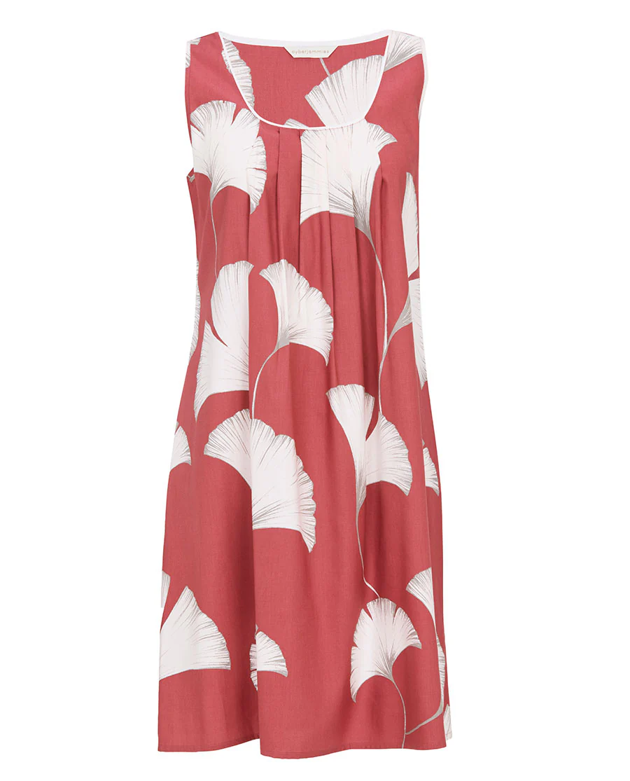 Josie Womens Leaf Print Short Nightdress - Image 4