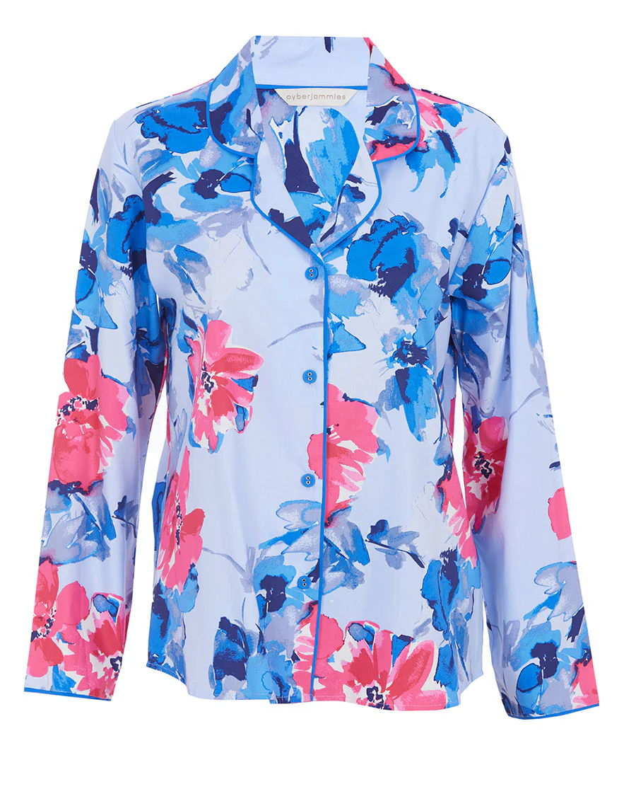 Lyla Womens Floral Print Pyjama Top - Image 6