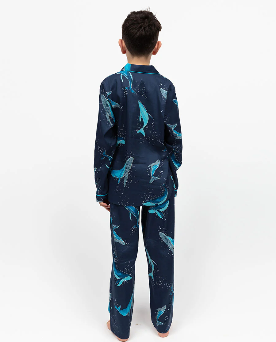Marina Kids Unisex Whale Print Pyjama Set - Image 6