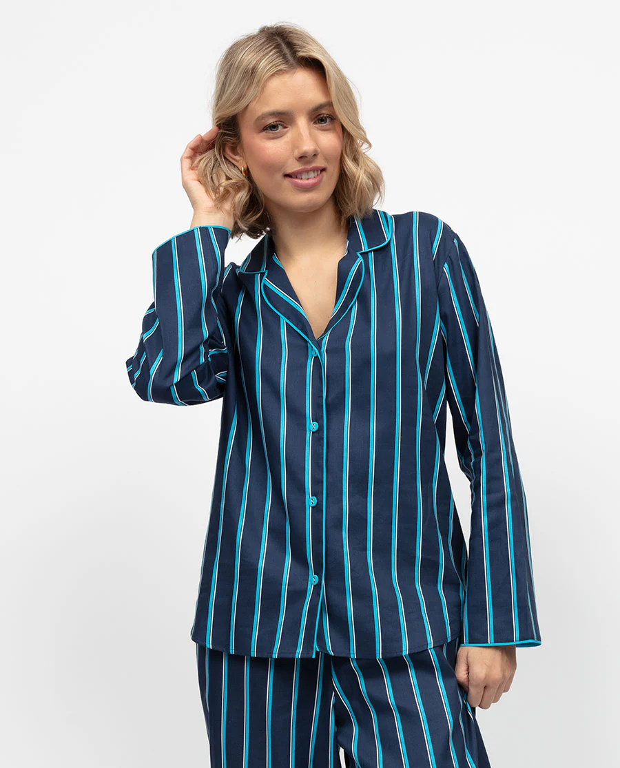 Marina Womens Printed Stripe Pyjama Top