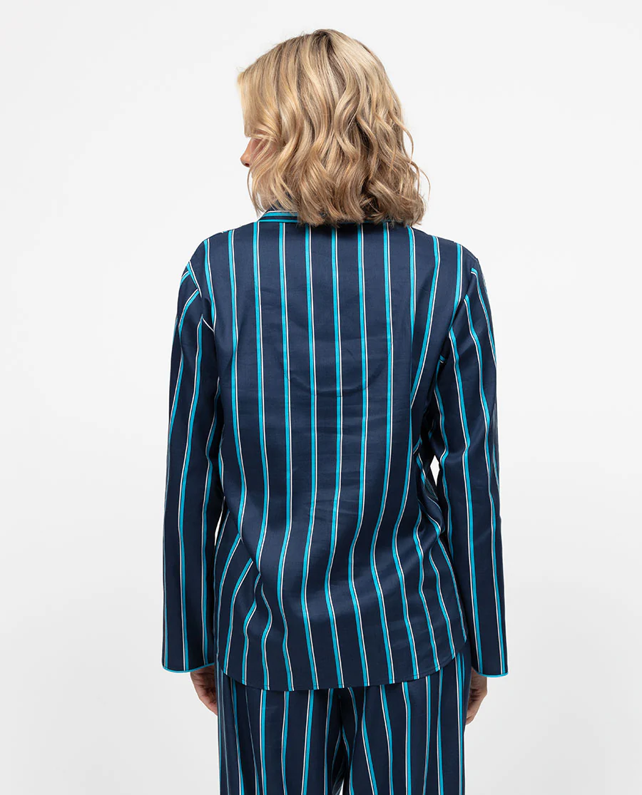 Marina Womens Printed Stripe Pyjama Top - Image 2