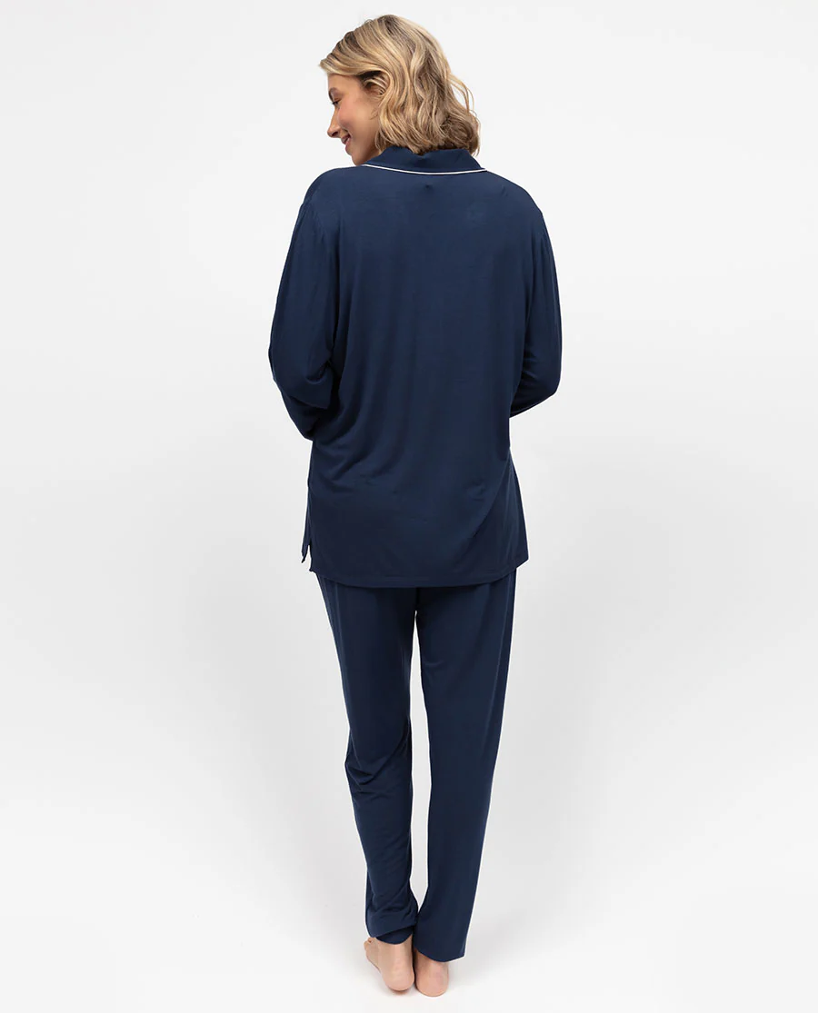 Marina Womens Revere Jersey Pyjama Top - Image 5
