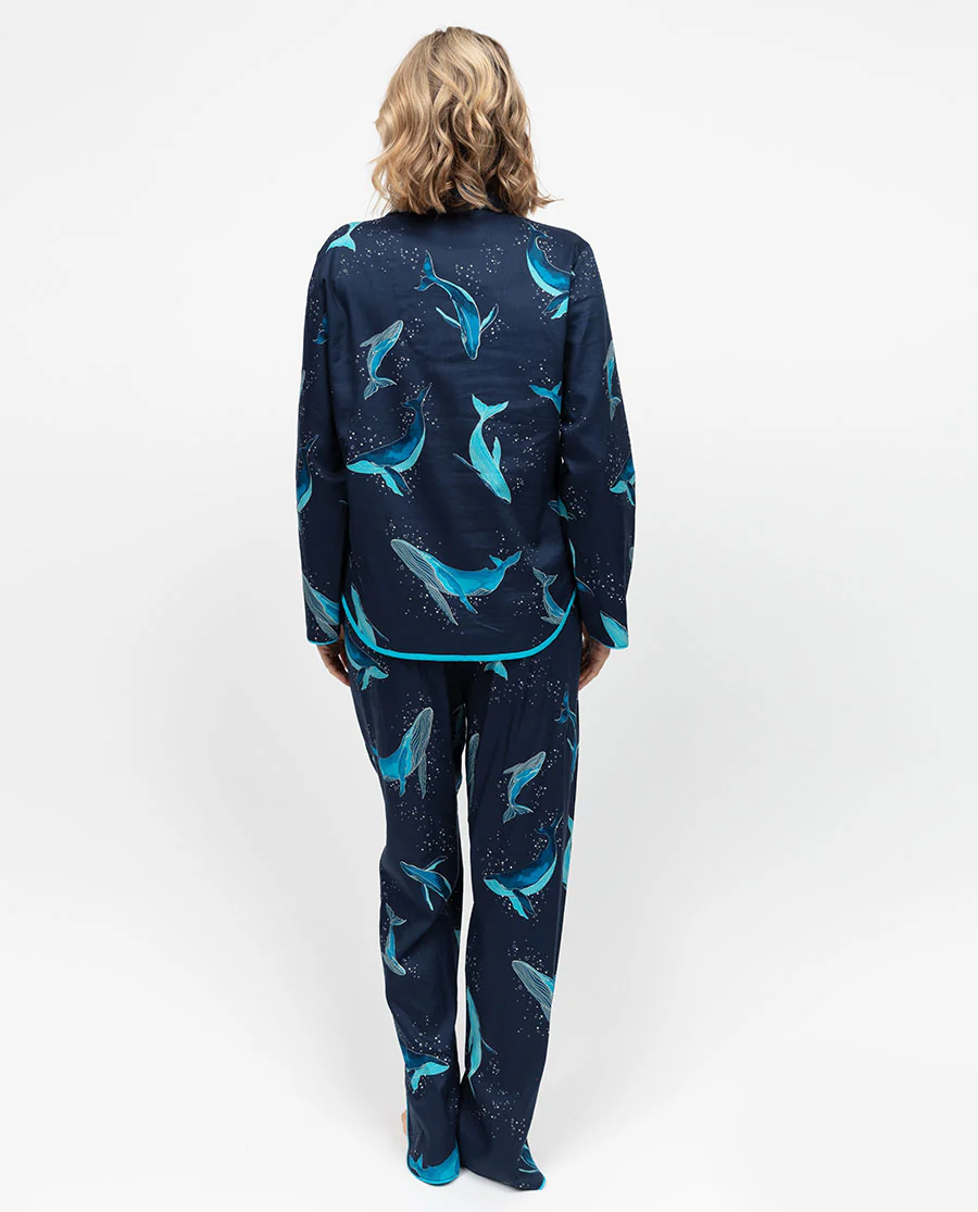 Marina Womens Whale Print Pyjama Set - Image 3