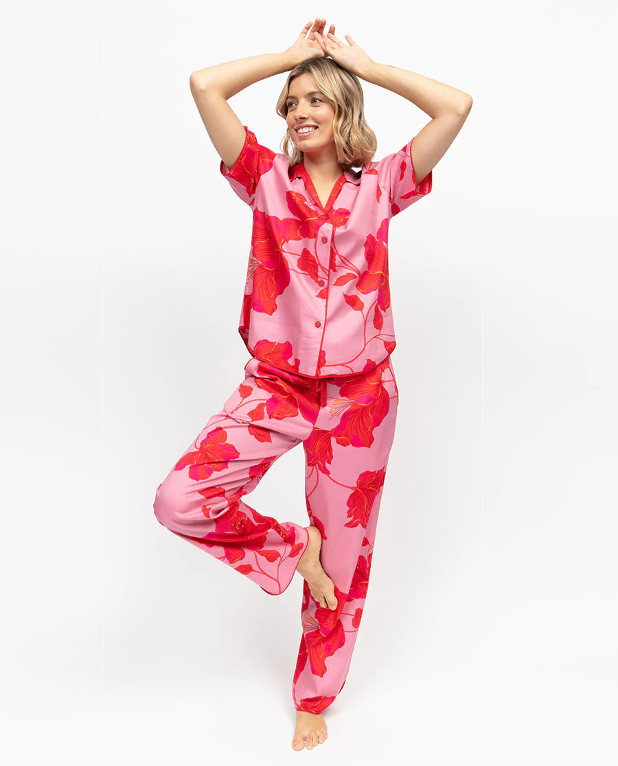 Pippa Womens Floral Print Pyjama Top - Image 6