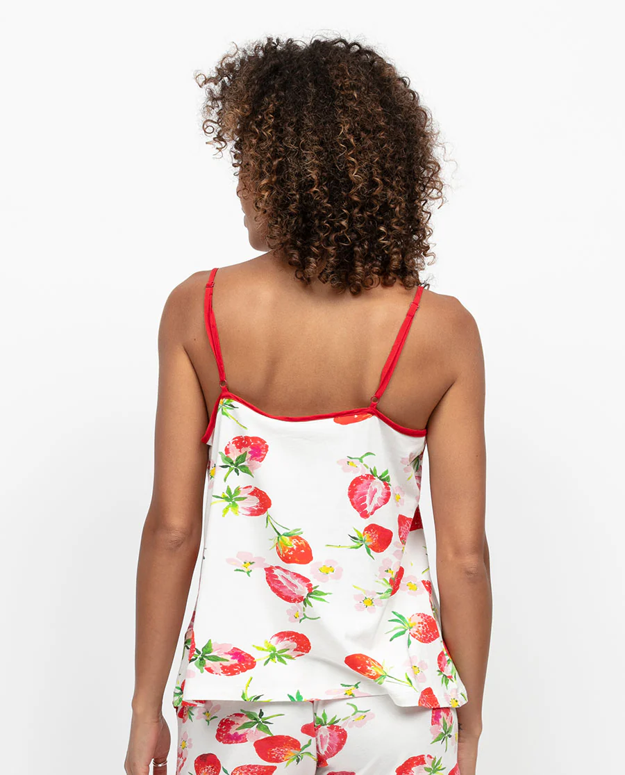 Pippa Womens Strawberry Printed Jersey Cami - Image 2