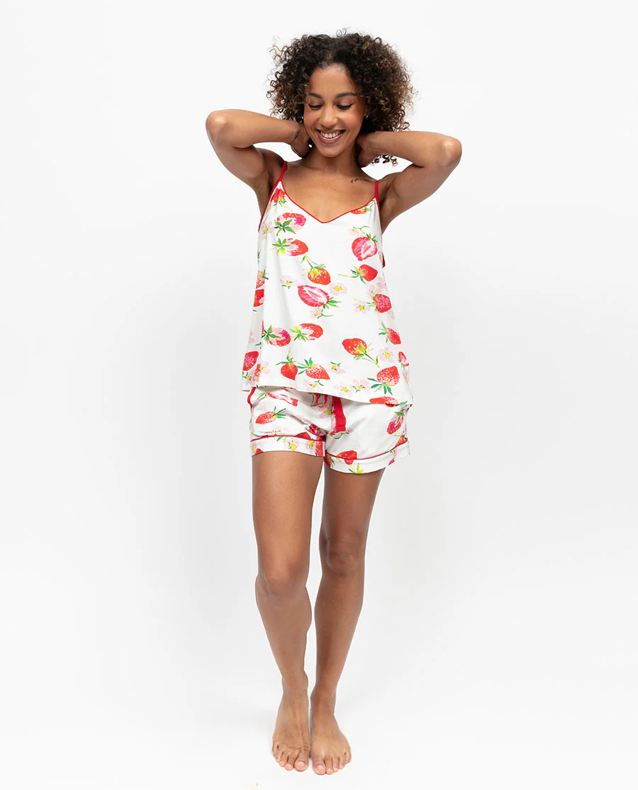 Pippa Womens Strawberry Printed Jersey Cami - Image 4