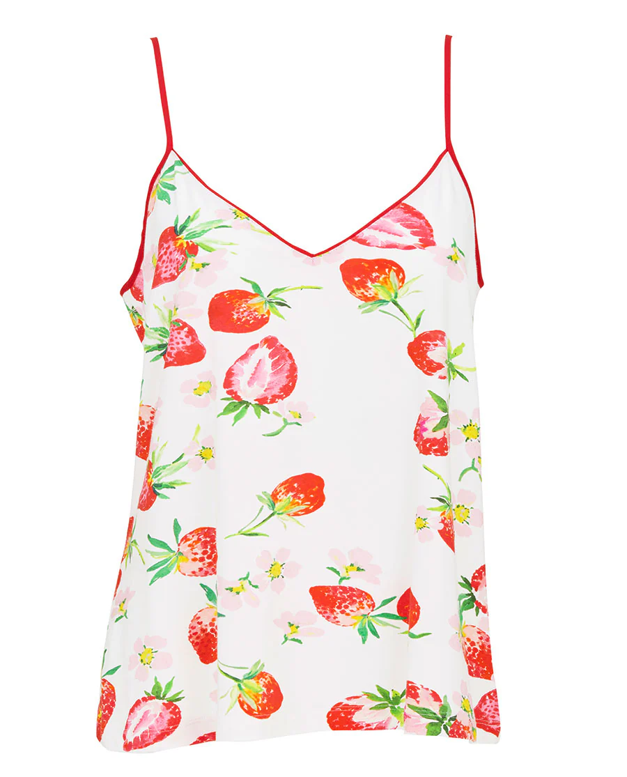 Pippa Womens Strawberry Printed Jersey Cami - Image 6