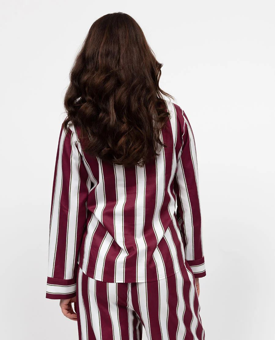 Yasmin Womens Printed Stripe Pyjama Top - Image 2