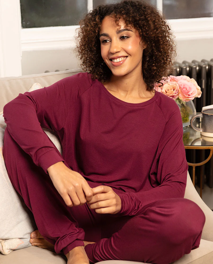 Yasmin Womens Slouch Jersey Pyjama Set