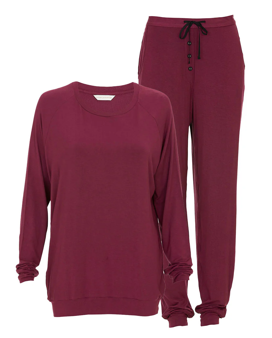 Yasmin Womens Slouch Jersey Pyjama Set - Image 4